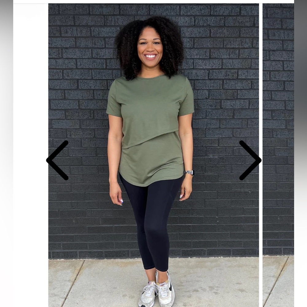 Nursing Queen Nursing Tee with Asymmetrical Flap